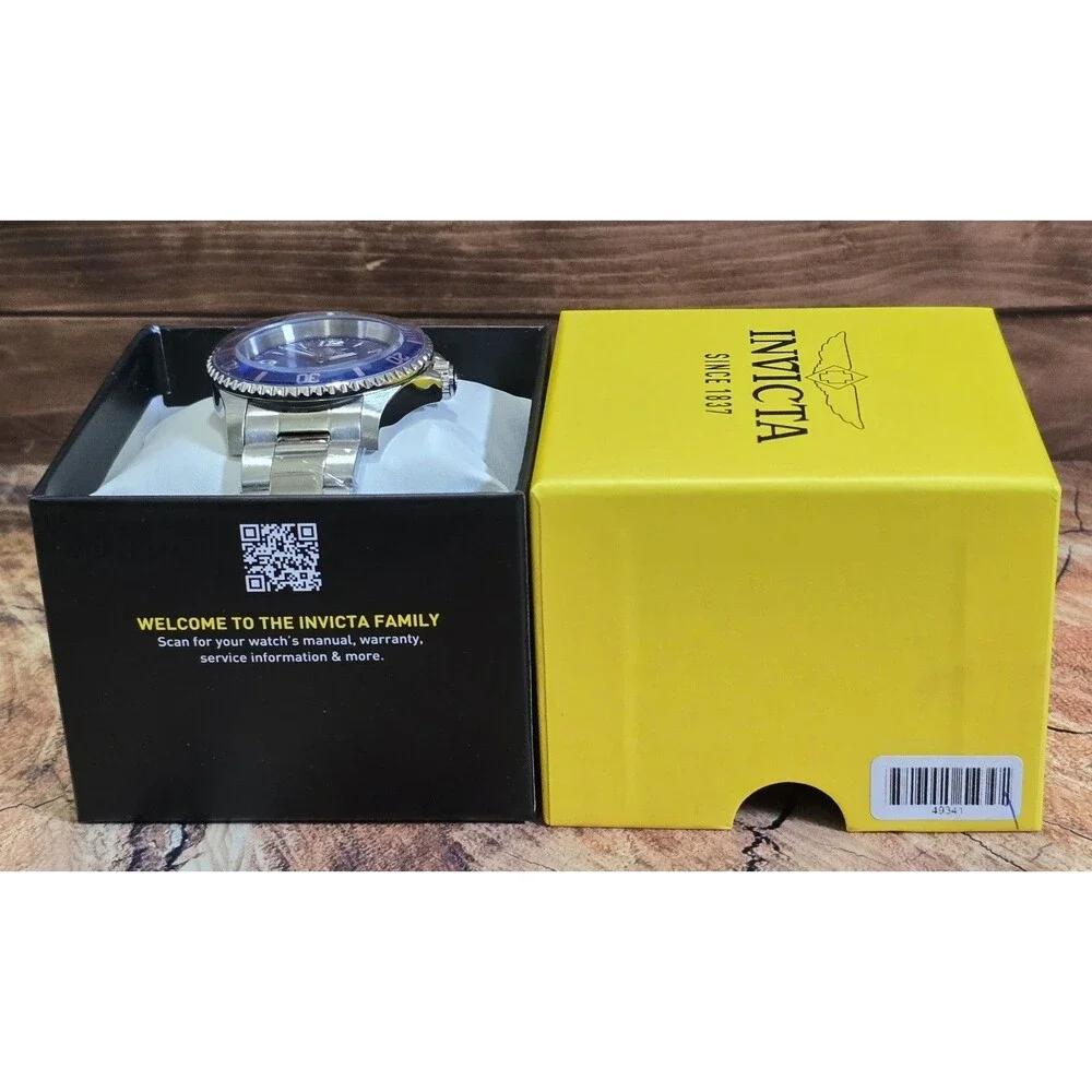 Invicta Specialty Rowan Men's Watch 40mm Blue Bezel Dial Steel 49341 Brand New